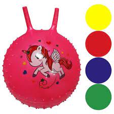 Мяч-прыгунок Пони с рожками массажный