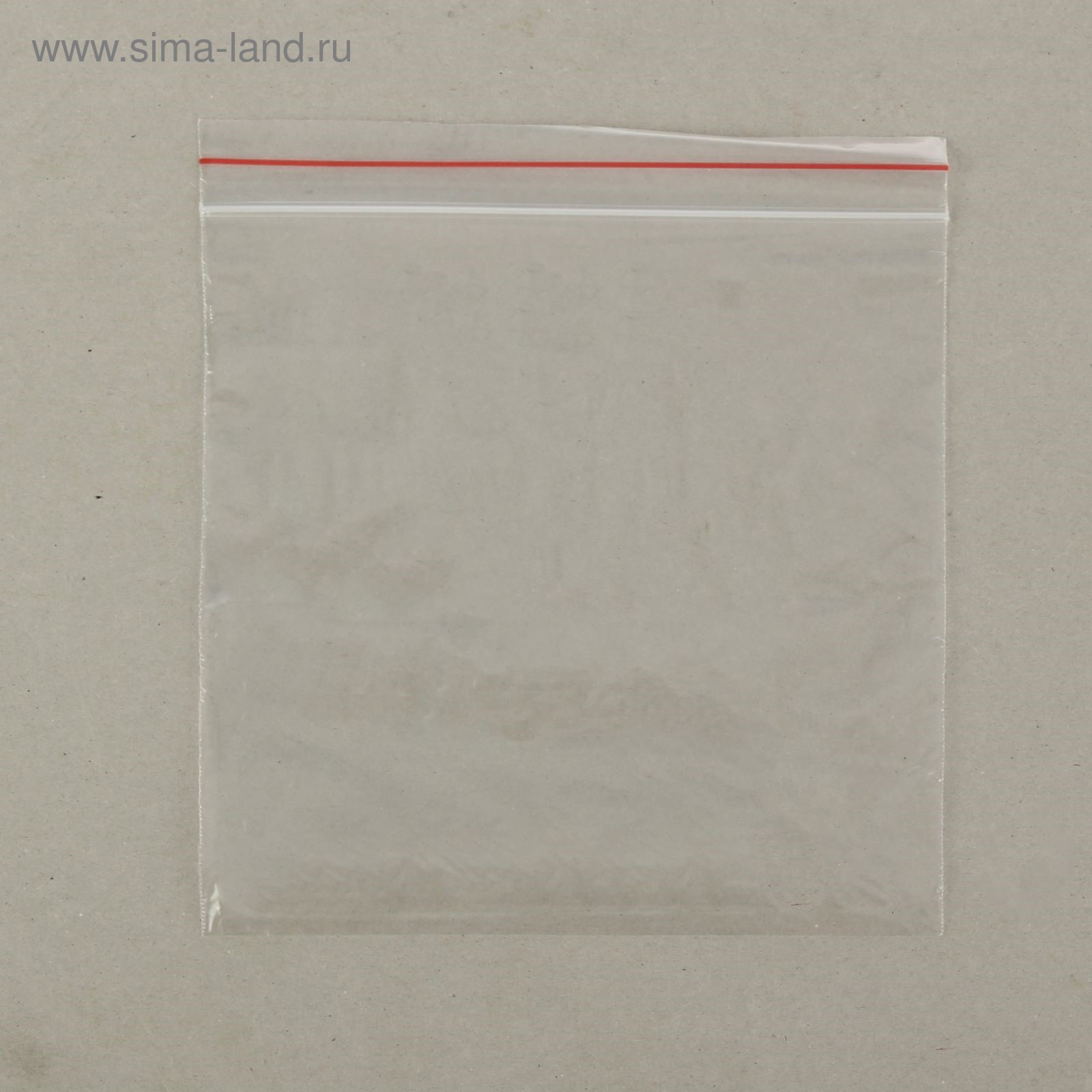 Пакет zip lock 10 х 10 см, 35 мкм (с красной полосой)