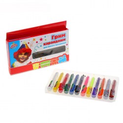 Краски-грим карандаши для лица и тела, набор 12 цветов  