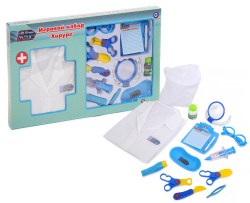 Игровой набор Хирург с халатом (свет, звук), 12 предметов