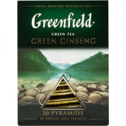 Чай зеленый Greenfield Грин Джинсенг, 20 пир