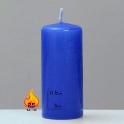 Свеча - цилиндр 50х115 голубая 