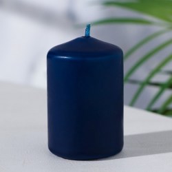 Свеча - цилиндр, 4×6 см, 9 ч, лазурь