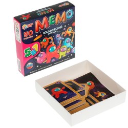 Мемо Амонг Ас Карточная игра 50 карточек Космический экипаж. 5 в 1