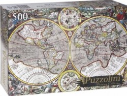 Пазл "Древняя карта мира" 500 элементов, Puzzolini	