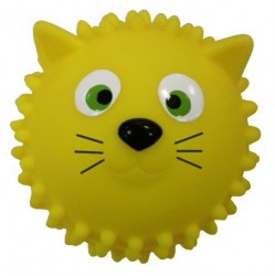 Мяч массажный Кошка желтая 8,5 см