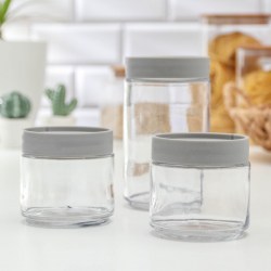 Набор банок стеклянных для сыпучих продуктов Модерн