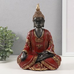 Статуэтка сувенир Будда в красном одеянии молитва 25 см
