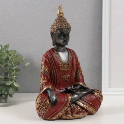 Статуэтка сувенир Будда в красном одеянии молитва 25 см