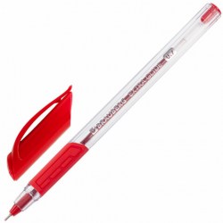 Ручка шариковая масляная с грипом BRAUBERG Extra Glide GT, КРАСНАЯ, трехгр,0,7мм,линия 0,35мм