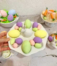 Подставка для яиц заяц кролик 19х9 см, 8 ячеек