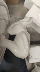 уценка Подставка для торта тортовница Кролик Заяц 25х10 см керамика