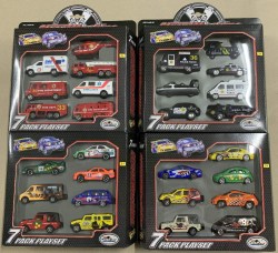 Набор машин (7 штук), 4 вида в коробке