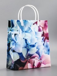 Пакет Безупречные цветы, мягкий пластик, 26×23 см, 110 мкм