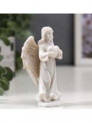 Сувенир полистоун Ангел хранитель с сердцем 9х5х2,5 см 