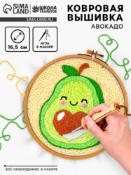 Ковровая вышивка Авокадо, набор для творчества