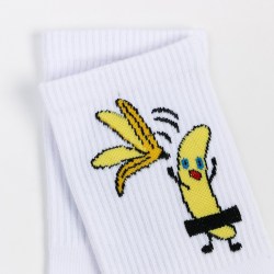 Носки женские Банан без кожуры белый, размер 23-25 (36-40)