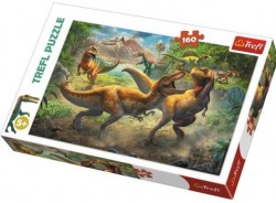 Пазл "Борьба тиранозавров" (160 деталей) в коробке