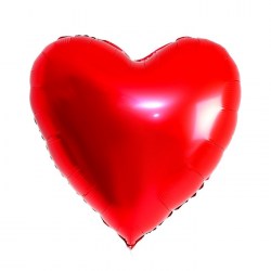 Шар фольгированный 32" Сердце, цвет красный