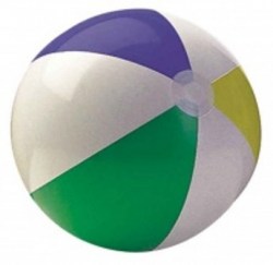 Мяч надувной разноцветный 24'(61см), от 3 лет, в пакете