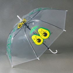 Зонт детский Авокадо полуавтомат прозрачный d 90 см