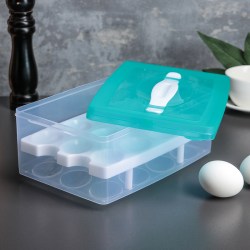 Контейнер для хранения яиц, 24 ячейки, двухуровневый, цвет МИКС
