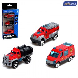 Машинки Пожарная служба набор 3 шт.