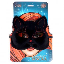 Карнавальная маска Черная кошка
