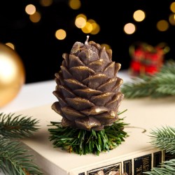 Свеча новогодняя Шишка на елке 5х9 см