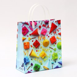 Пакет подарочный Праздник мягкий пластик 26 х 23 см.