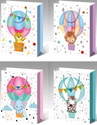 Пакет подарочный На большом воздушном шаре 40х31х12см 3D