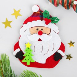 Набор для творчества - создай ёлочное украшение из фетра Дед мороз с ёлочкой