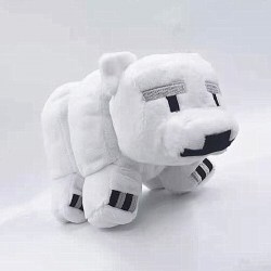 Мягкая игрушка плюшевый белый медведь майнктафт 20 см