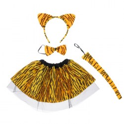 Карнавальный набор «Тигрица», 4 предмета: юбка, ободок, бабочка, хвост, 3-4 года