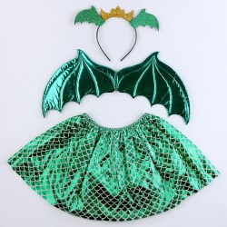 Карнавальный костюм новогодний дракон зеленый