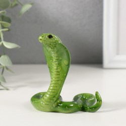 Статуэтка сувенир Зеленая змея кобра 8 см