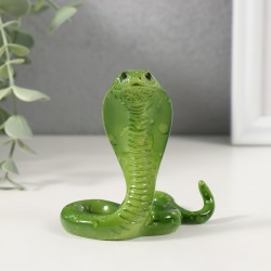 Статуэтка сувенир Зеленая змея кобра 8 см