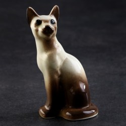 Фигурка фарфоровая «Кошка Тайка сиамская» 10 см