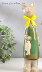 Фигурка Кошка с рыбкой