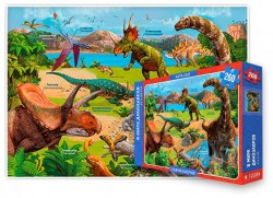 Карта-пазл В мире динозавров 260 дет. 47х33 см.