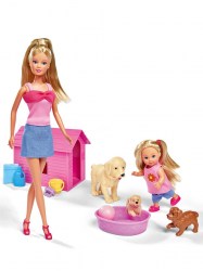 Кукла Штеффи и Кукла Еви с собачками 29 см