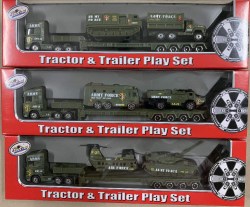 Трейлер ARMY с военной техникой (2 штуки), 3 вида в коробке