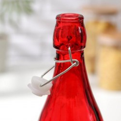 Бутылка для масла Галерея, 1,11 л, 32 см, с бугельным замком, цвет МИКС