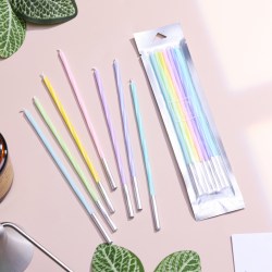 Свечи для торта, 7 штук 11,5 см, разноцветные