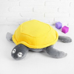 Мягкая игрушка Черепаха, цвет желтый, 62х83 см 