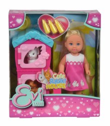 Кукла Еви с кроликом 12см