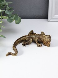 Фигурка полистоун «Игуана», под золото 15.5×11×3.2 см