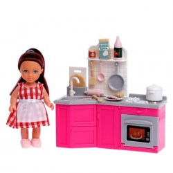 Кукла малышка Повар Lyna с набором мебели и аксессуарами