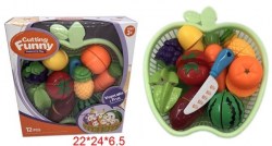 Овощи и фрукты (12 эл) с ягодами в коробке