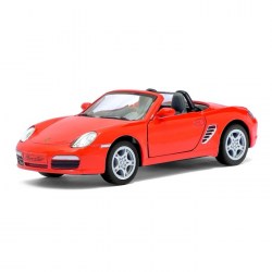 Машина металлическая Porsche Boxster S, 1:34, открываются двери, инерция, цвет красный